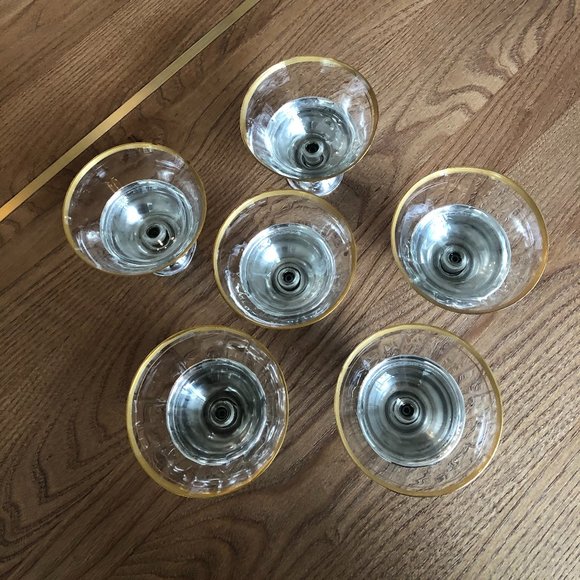 Dessert glasses + sterling silver holders(vintage) - Picture 5 of 8